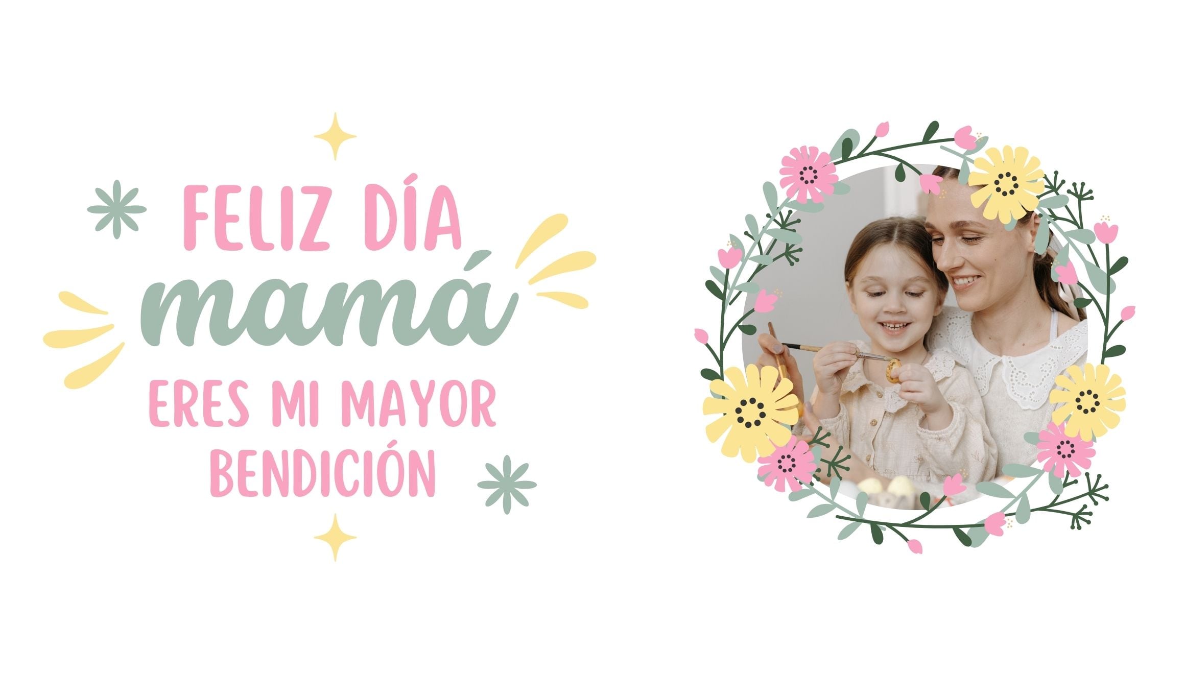¡Feliz día, mamá! Eres mi mayor bendición. | Foto: Pinterest.com / Canva.com