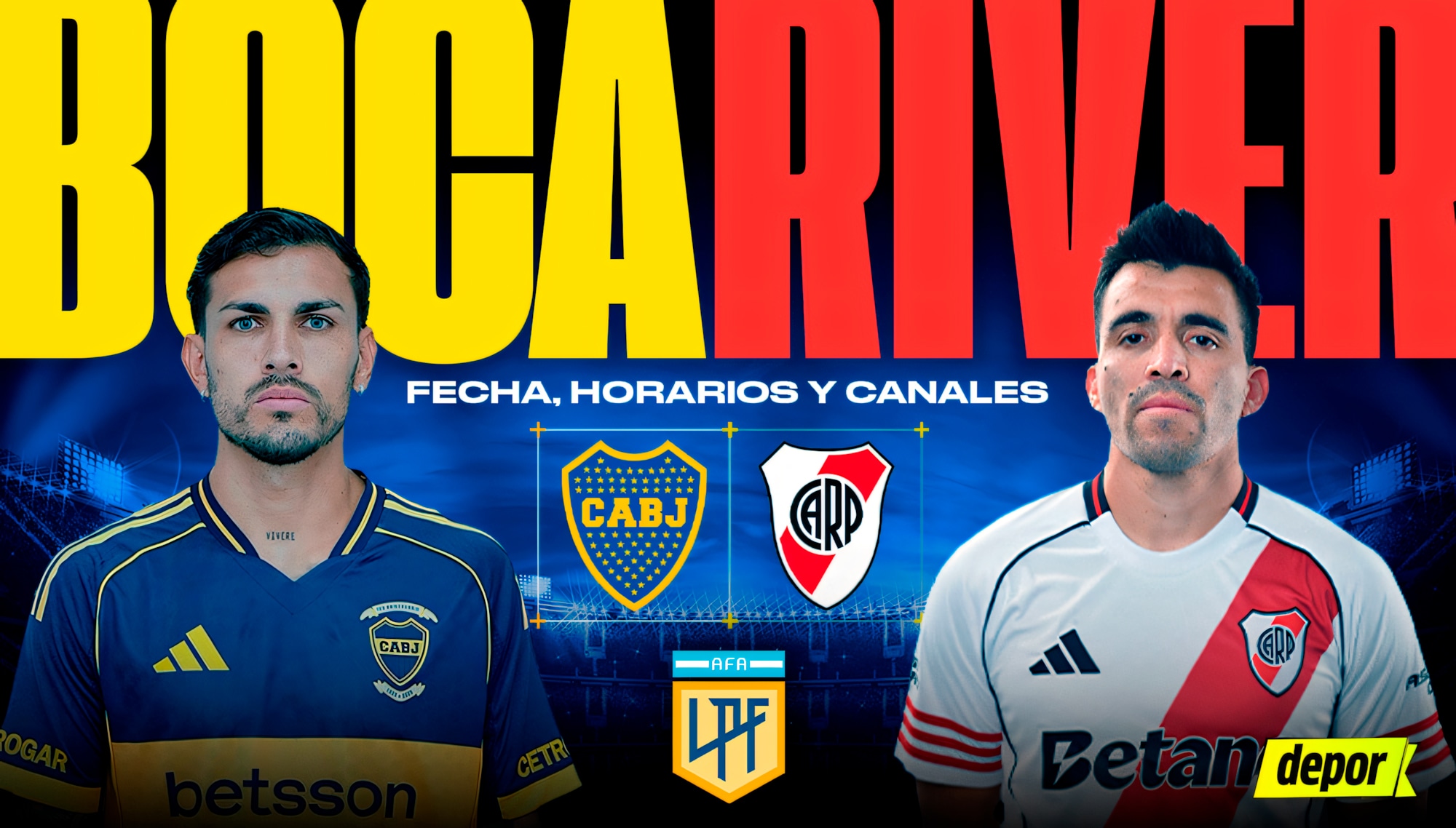 Boca vs. River se enfrentan por el Superclásico de Argentina. (Diseño: Christian Marlow / Depor)