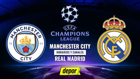 ¿Qué canales transmiten el Real Madrid vs. Manchester City?