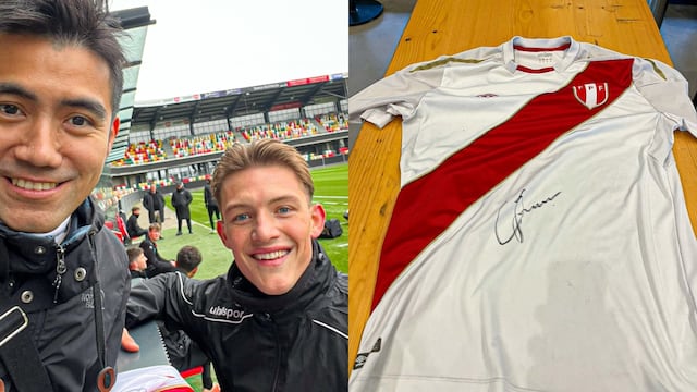 ¡Le firmó la camiseta! Sonne y el gran gesto que tuvo con hincha peruano en Dinamarca