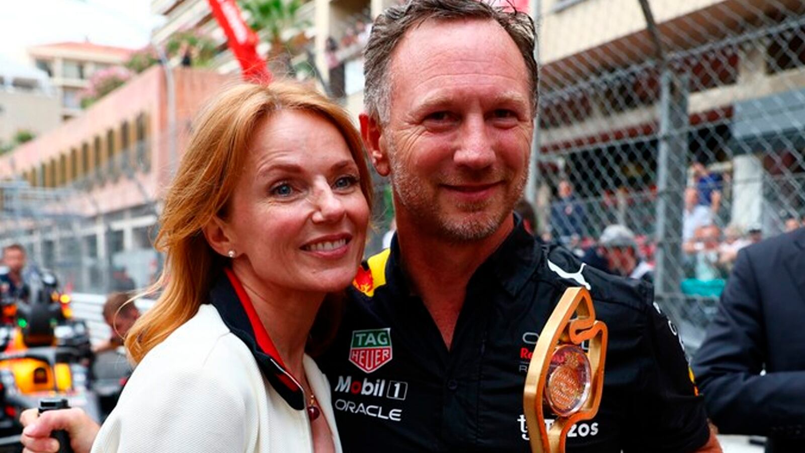 Christian Horner y Geri Halliwell. (Foto: Getty Images)