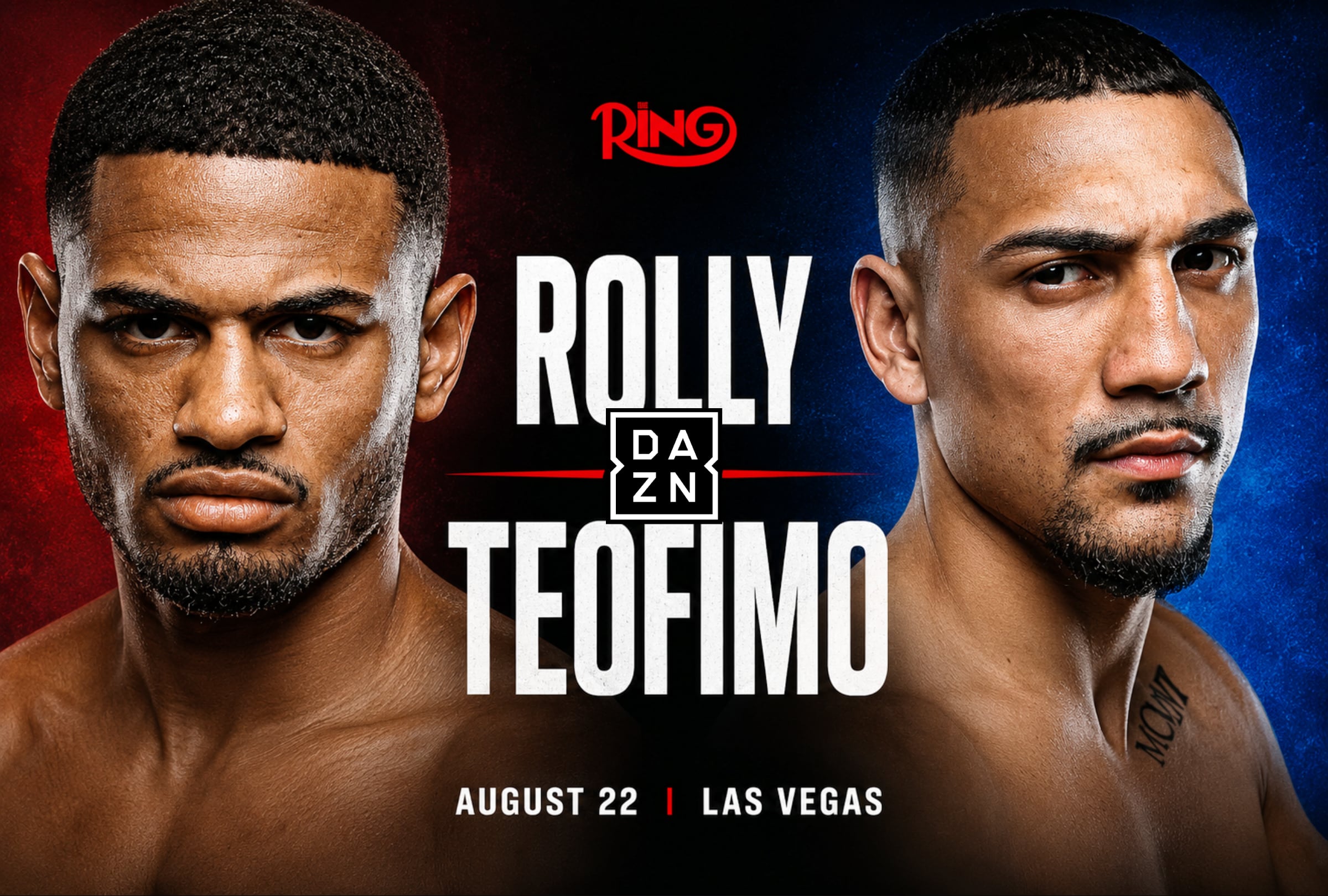 LAS VEGAS, NEVADA (ESTADOS UNIDOS), 22/08/2026.- Cobertura oficial de DAZN PPV EN VIVO ONLINE para ver la pelea de Rolly Romero vs. Teófimo López hoy por la estelar donde se pone el juego el título peso wélter de la AMB en el T-Mobile Arena de Las Vegas, Nevada. FOTO DE DAZN