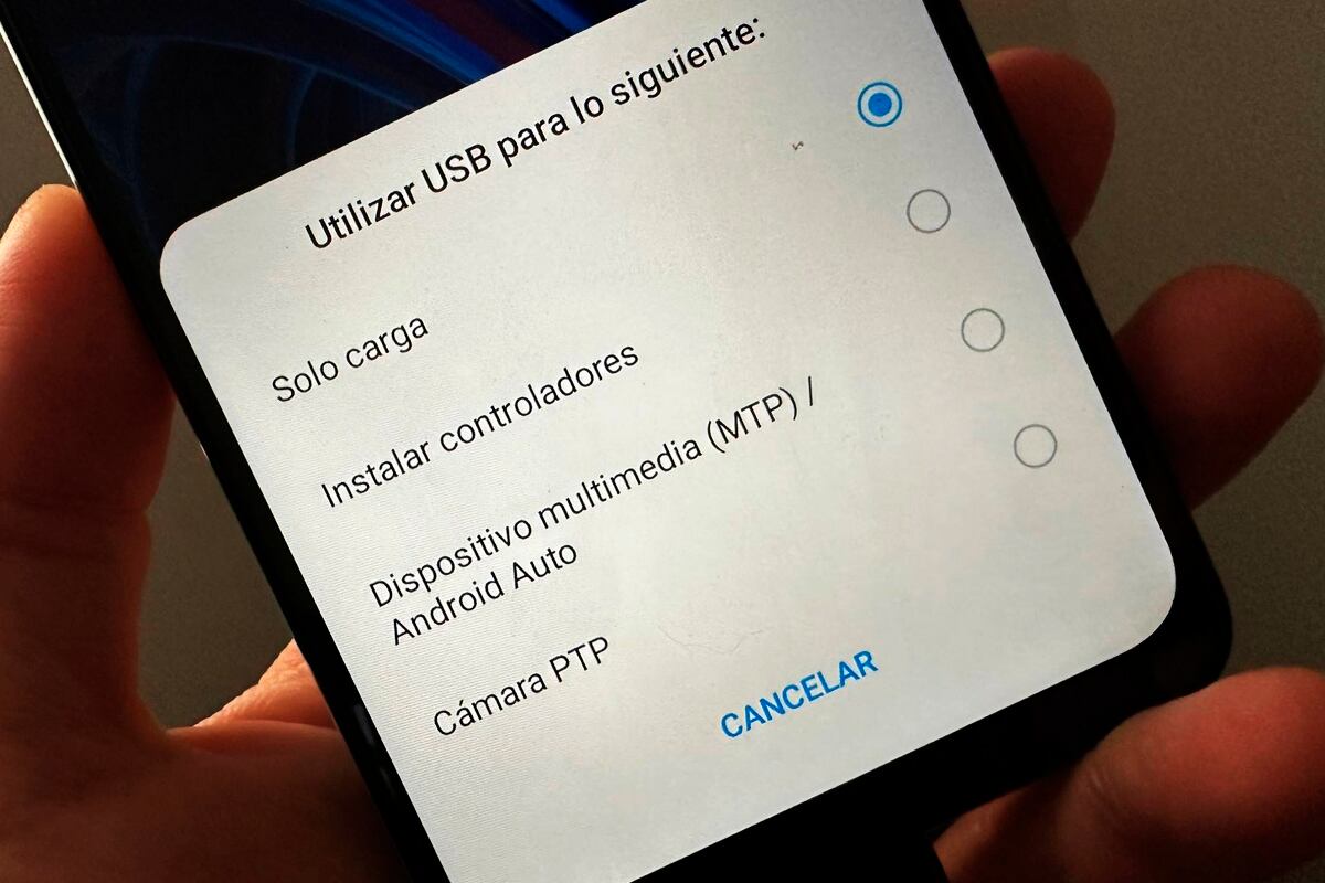 Estas son las opciones que te aparecen si decides conectar tu celular a la PC. (Foto: MAG - Rommel Yupanqui)