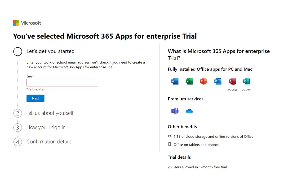 Aquí deberás colocar tu correo electrónico para poder verificar tu ID de Microsoft. (Foto: Microsoft)