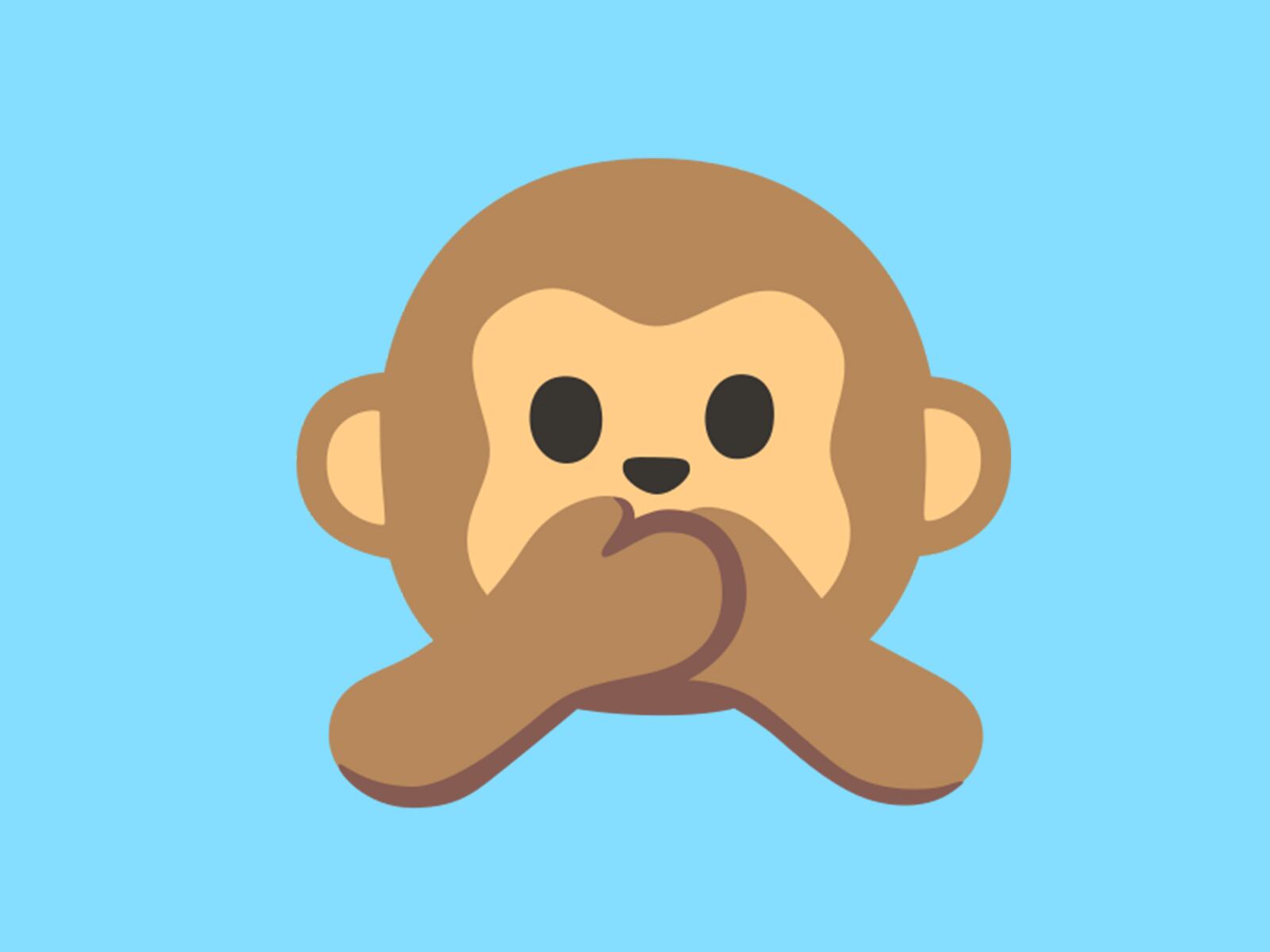 WHATSAPP | Este monito indica que no quiere decir un secreto. (Foto: Emojipedia)
