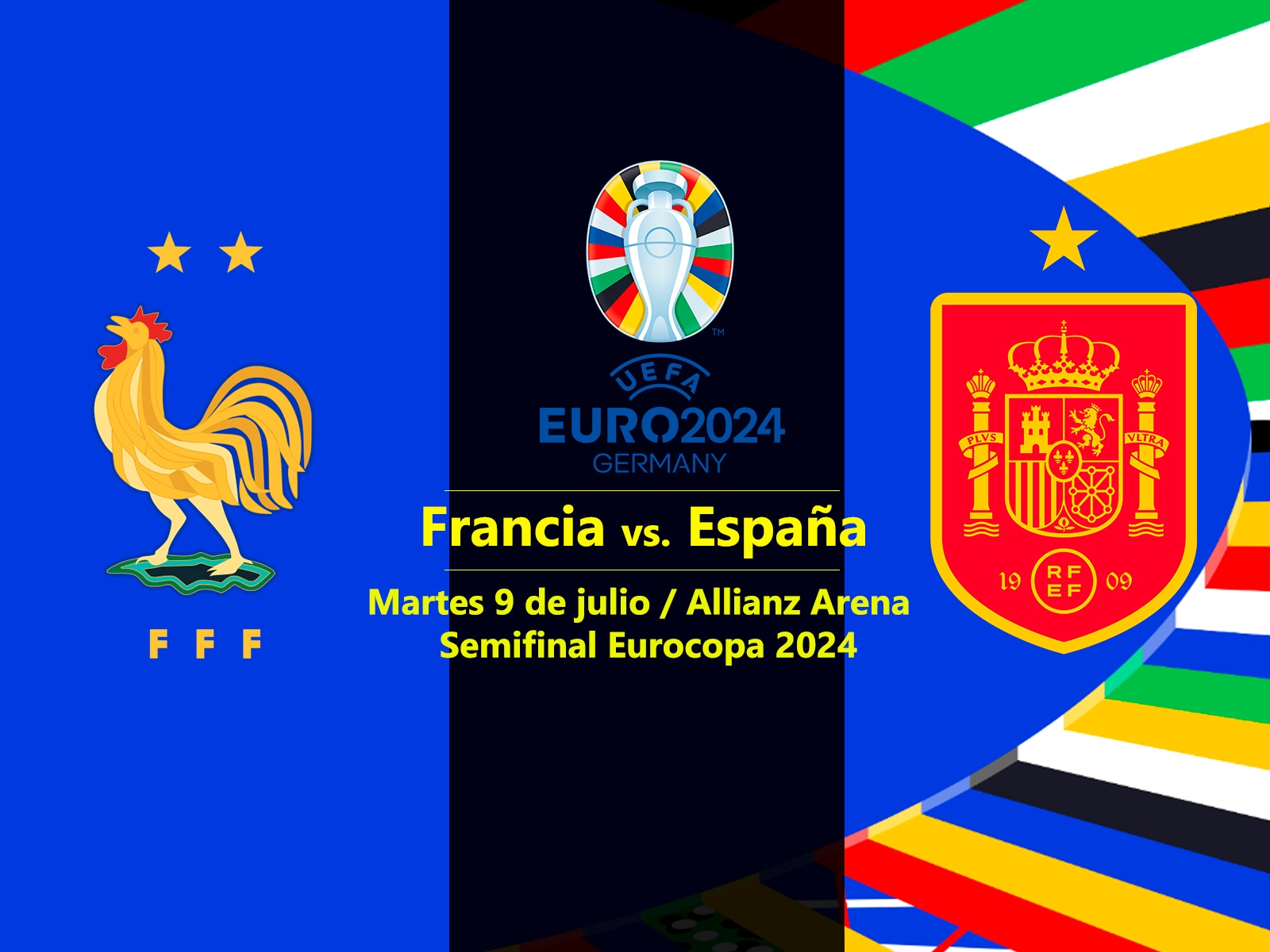 Te muestro a continuación los canales de TV y horarios de transmisión para ver el duelo entre Francia vs España por semifinal de la Eurocopa 2024.| Composición: Héctor Honores