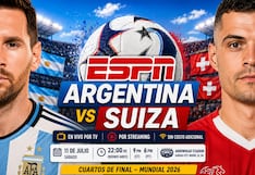 ESPN EN VIVO — cómo ver partido Argentina vs. Suiza por TV y Online