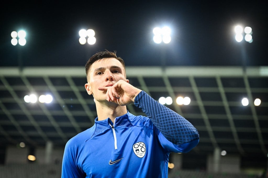 Benjamín Sesko es uno de los jóvenes valores de Eslovenia. (Foto: AFP)