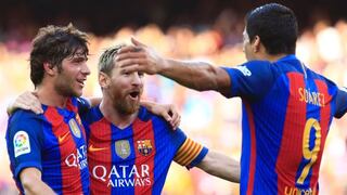 Barcelona goleó 6-2 a Real Betis con triplete de Suárez y doblete de Messi