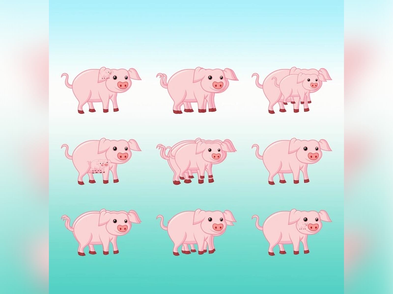 DESAFÍO VISUAL | Solo las personas con un coeficiente intelectual alto pueden detectar todos los cerdos en 15 segundos. | Bright Side