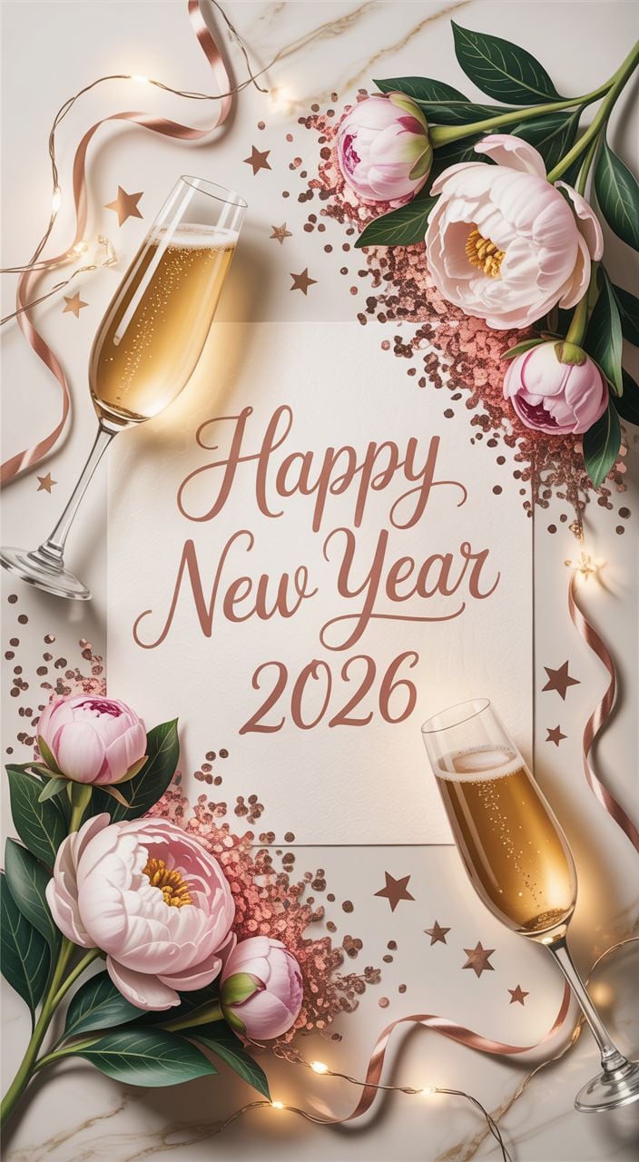 Choose one of these 100 phrases and messages for Happy New Year 2026! to dedicate to your loved ones on January 1 or December 31, via WhatsApp, Instagram, or Facebook. (Photo: Pinterest)