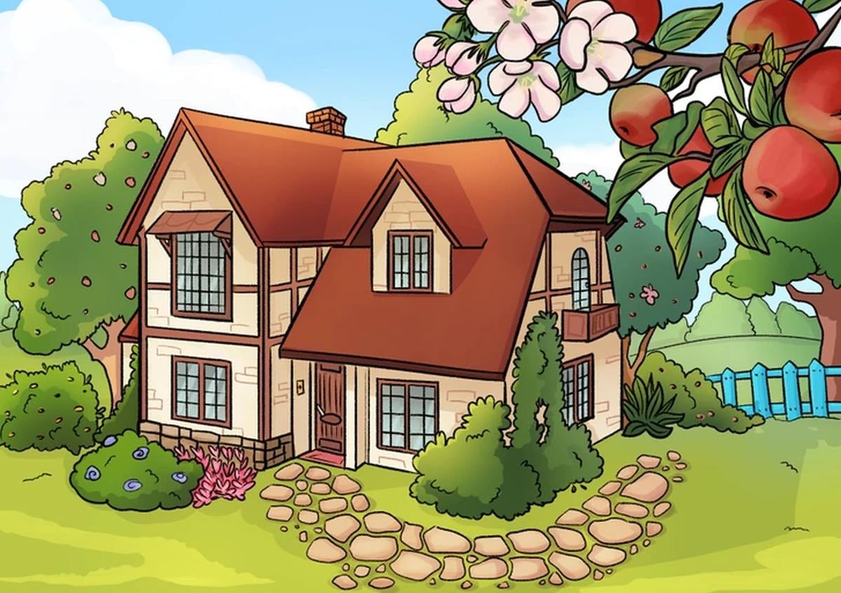 RETO VIRAL | Esta ilustración te permite apreciar una enorme casa de campo. (Foto: genial.guru)