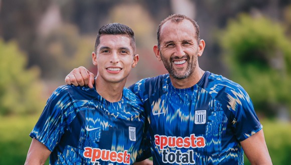 Kevin Serna y Hernán Barcos listos para los retos de la temporada 2024 con Alianza Lima. (Foto: Prensa AL)