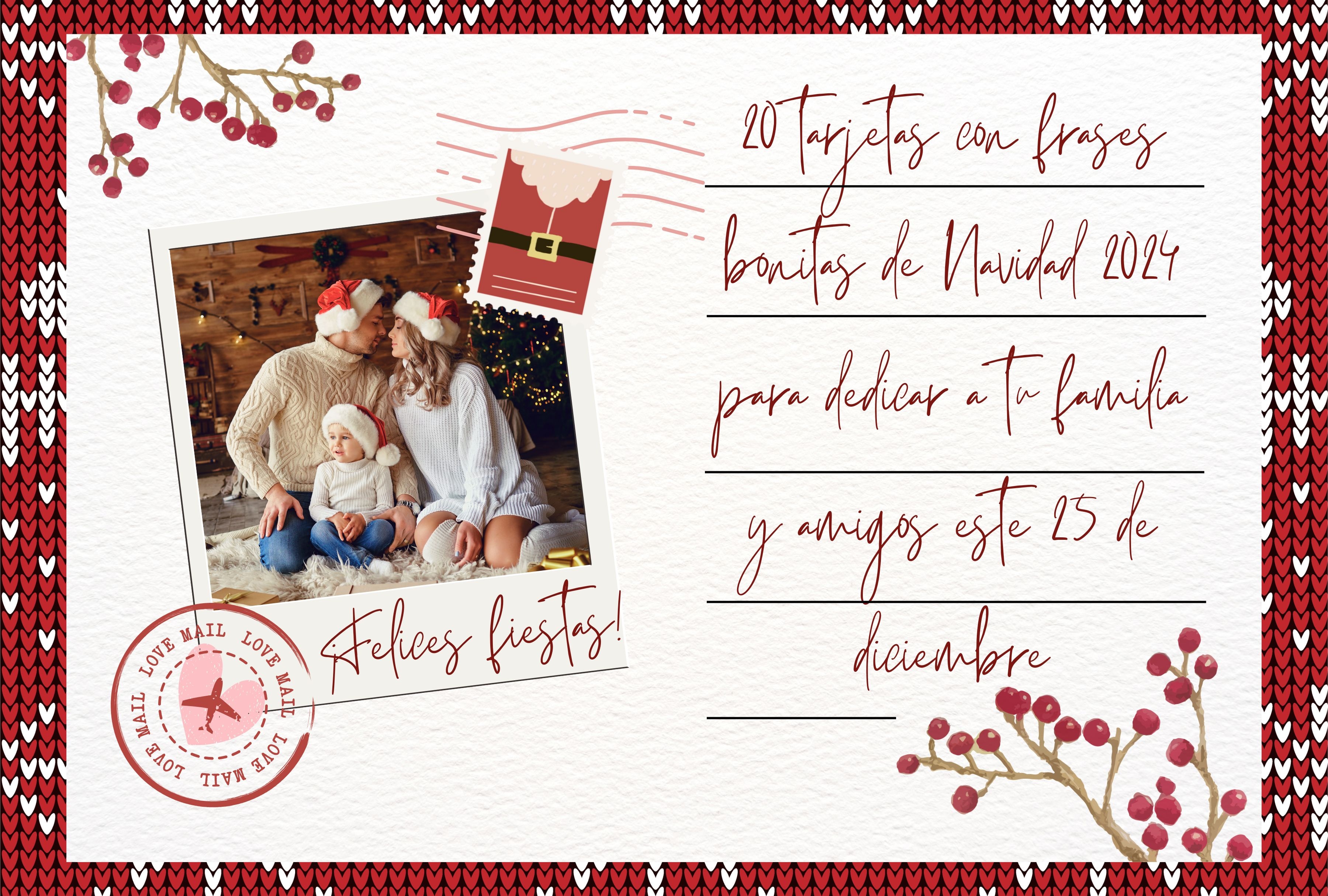 Regala magia con estas 20 tarjetas navideñas con frases bonitas para tu familia y amigos. | Crédito: Canva / Composición Depor