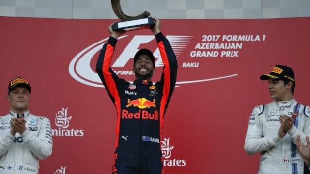 Daniel Ricciardo fue el vencedor del Gran Premio de Azerbaiyán que se disputó en Bakú