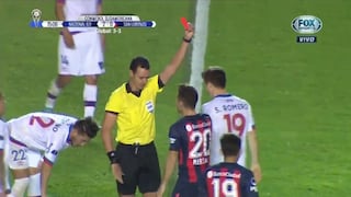 ¡Solo jugó tres minutos! Merlini se fue expulsado por falta inexistente en Nacional vs. San Lorenzo [VIDEO]