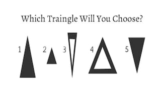 Si quieres conocer la clase de persona que eres, solo tienes que elegir uno de los triángulos