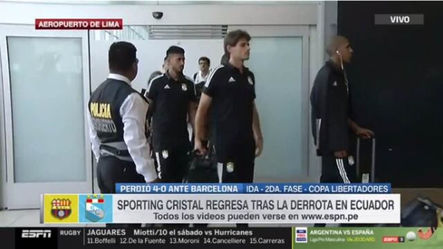 Silencio total: Sporting Cristal arribó a Lima tras la derrota contra Barcelona SC en la Libertadores