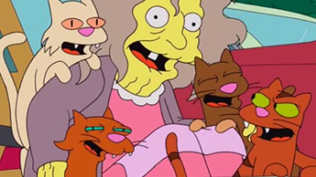 “Los Simpson”: “la loca de los gatos” y su oscura historia que casi nadie conocía