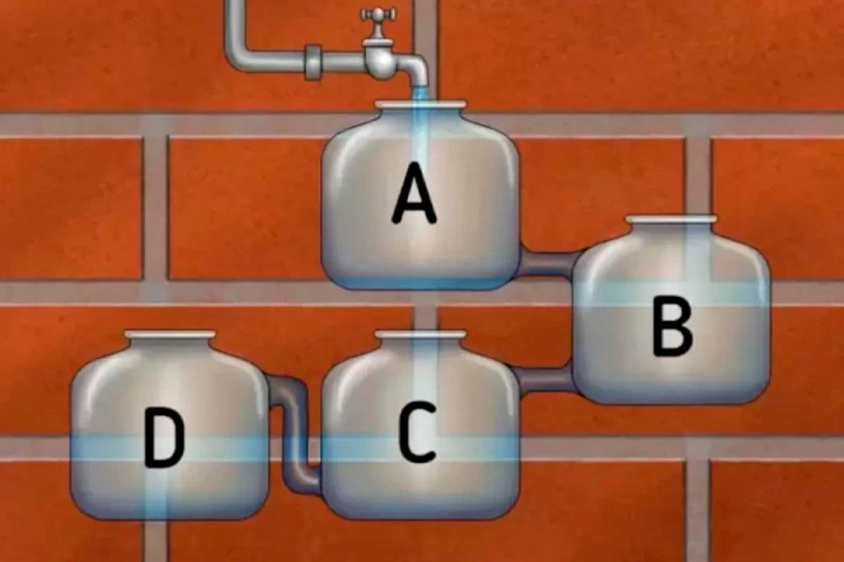 TEST VISUAL | Observa la ilustración y responde correctamente cuál de los cuatro tanques se llenará primero. | Foto: fresherslive