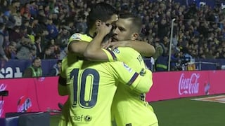 Genialidad de Messi: el golazo de Suárez ante el Levante tras magistral asistencia de Leo [VIDEO]
