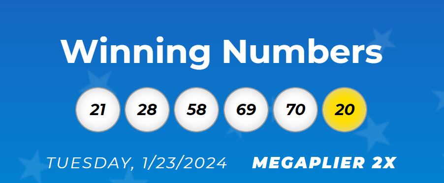 Los números ganadores del jackpot de Mega Millions del martes 23 de enero (Foto: Mega Millions)
