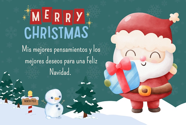 Mis mejores pensamientos y los mejores deseos para una feliz Navidad. | Crédito: Canva / Composición Depor