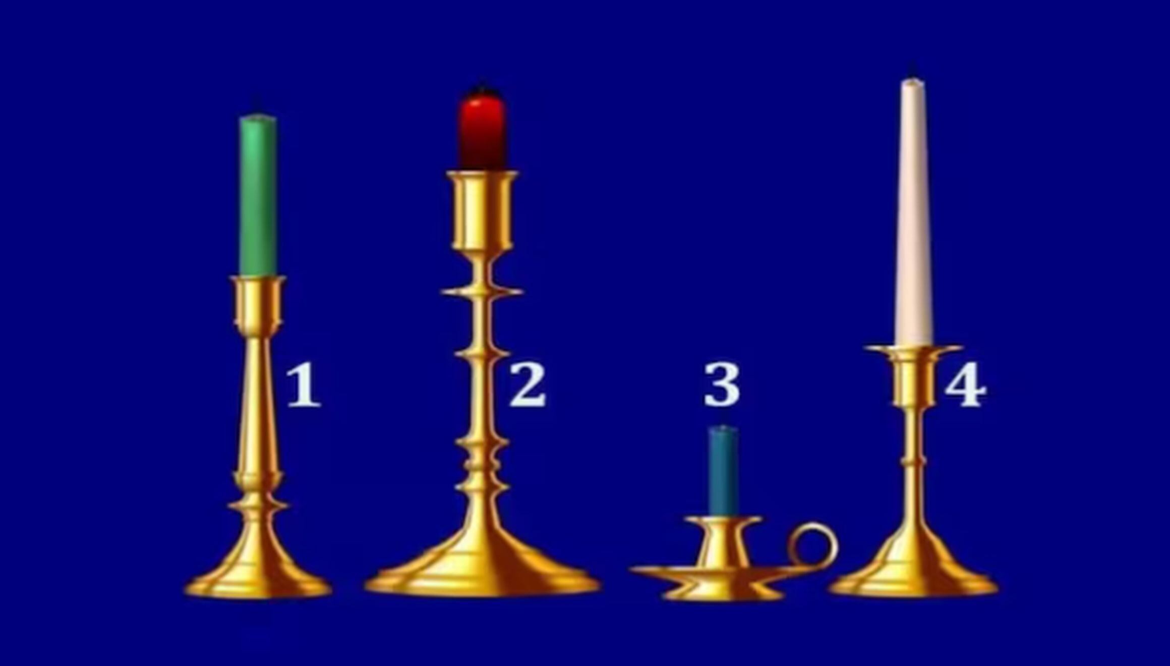 TEST VISUAL | Esta imagen te muestra cuatro velas apagadas. Indica cuál encenderías. (Foto: namastest.net)