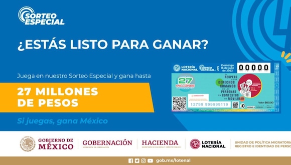 Mira los resultados y números ganadores del Sorteo Especial 276 de la Lotería Nacional de México. (Foto: Lotenal).