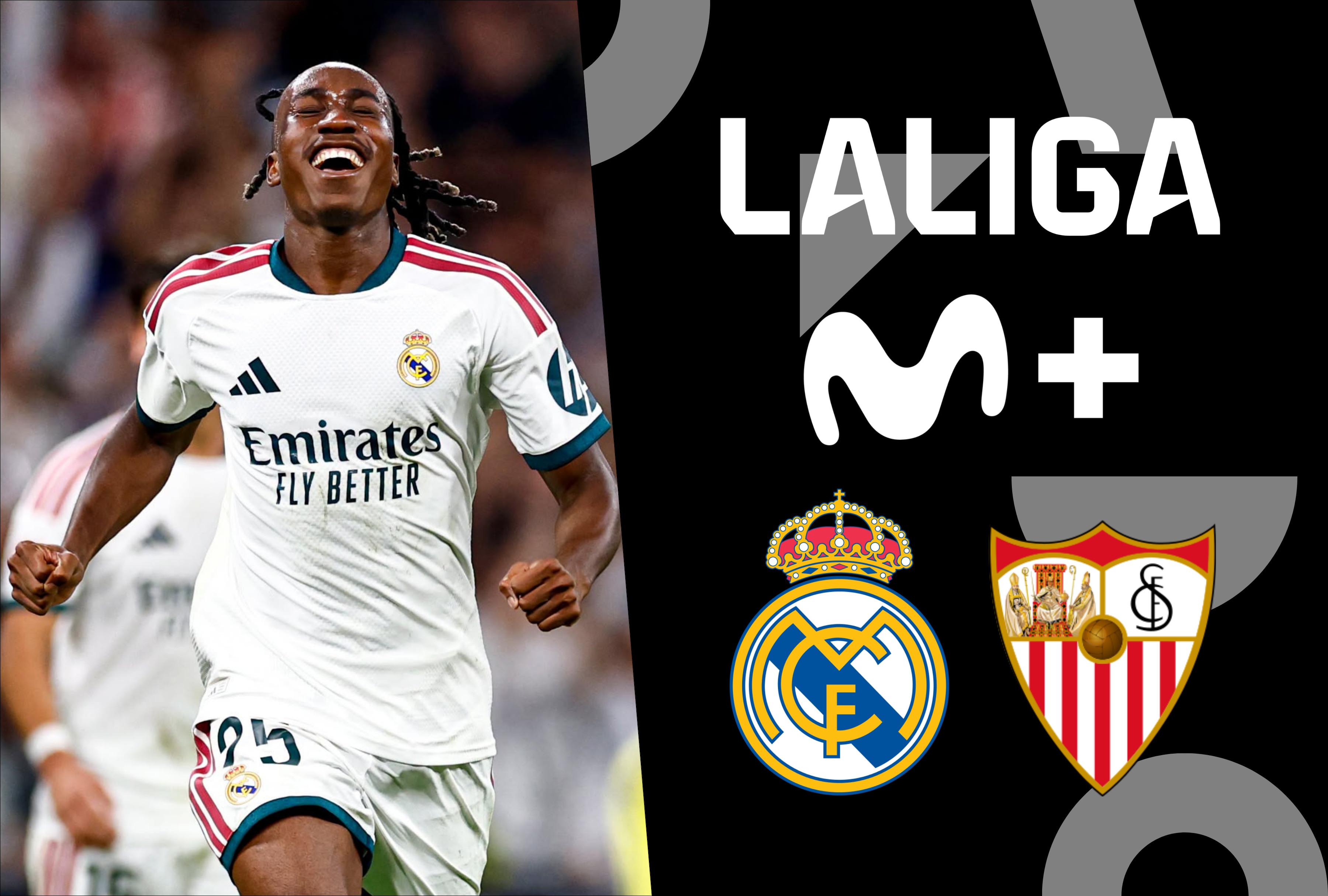 El enfrentamiento entre Real Madrid y Sevilla FC correspondiente a la jornada 9 de LaLiga emitida por Movistar Plus+ será un espectáculo imperdible. | Crédito: Real Madrid C.F. / Facebook / Composición Depor