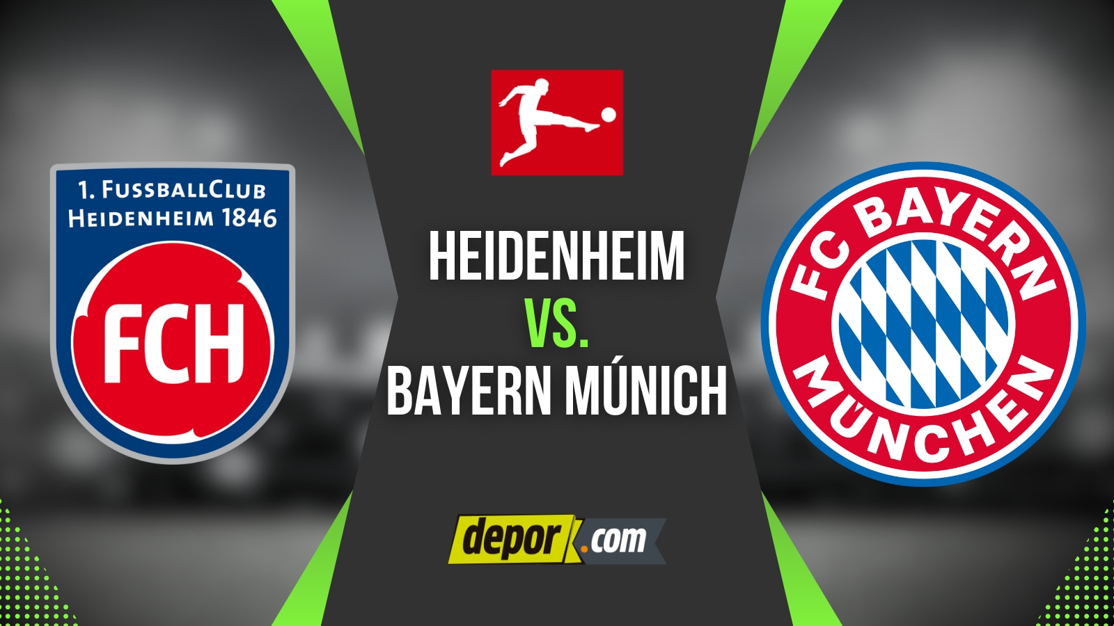 Heidenheim vs Bayern Múnich por la Bundesliga 2025 | Diseño: Depor