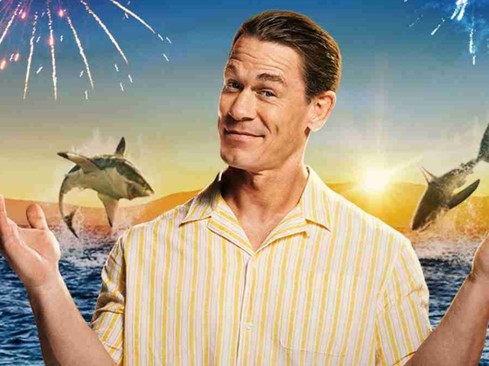 John Cena en una imagen promocional de la "Shark Week 2024" (Foto: Discovery)