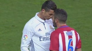Se calentaron: Cristiano Ronaldo se encaró con Koke y fueron amonestados