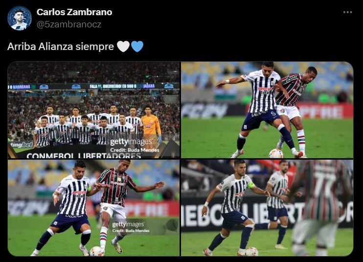 Carlos Zambrano dedicó un post a Alianza Lima. (Captura: X)