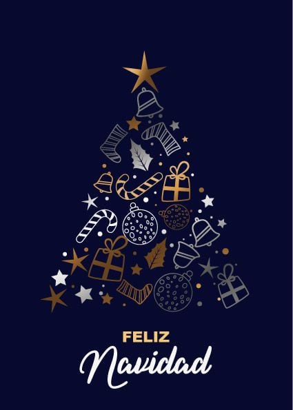 Tarjetas de Navidad para imprimir y compartir este 25 de diciembre (Foto: Pinterest).