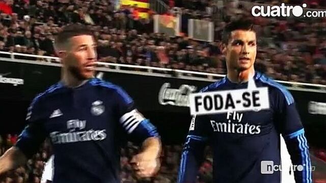 Cristiano Ronaldo y Sergio Ramos se dijeron de todo en partido contra Valencia