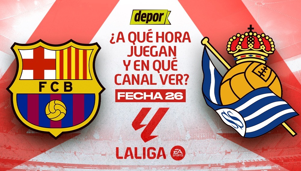 Barcelona y Real Sociedad se enfrentan por la fecha 26 de LaLiga. (Diseño: Depor)