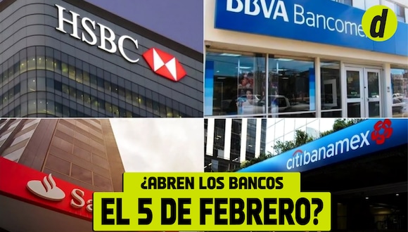 Conoce si abren los bancos este lunes 5 de febrero en México (Foto: Depor)