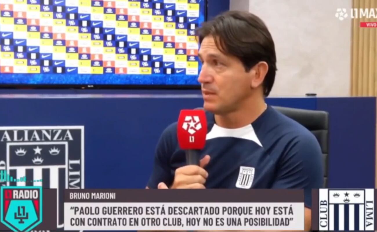 “Hoy Paolo Guerrero no es una posibilidad”, afirmó Bruno Marioni.