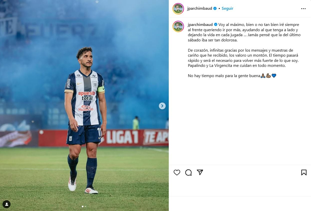 Mensaje de Jean Pierre Archimbaud en Instagram (Foto: @jparchimbaud).