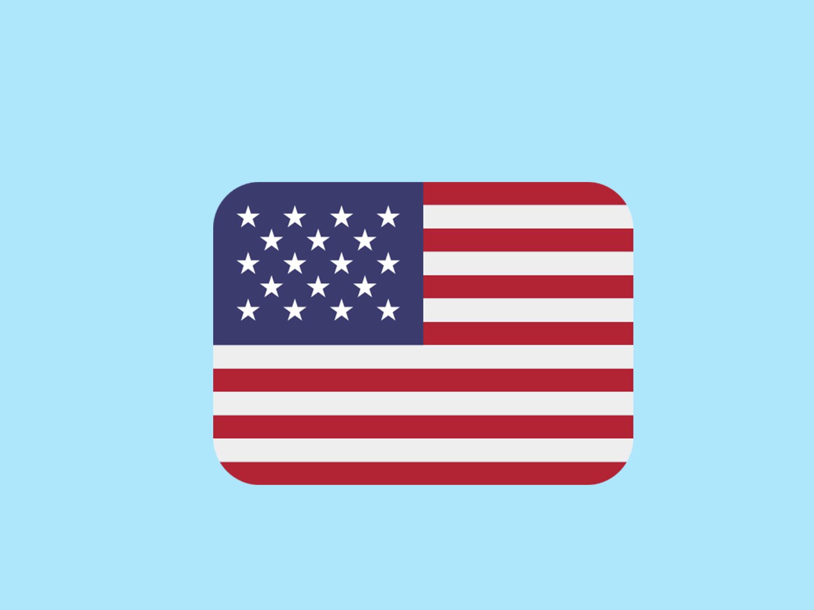 WHATSAPP | La bandera de los Estados Unidos es otro símbolo que no debe faltar. (Foto: Emojipedia)
