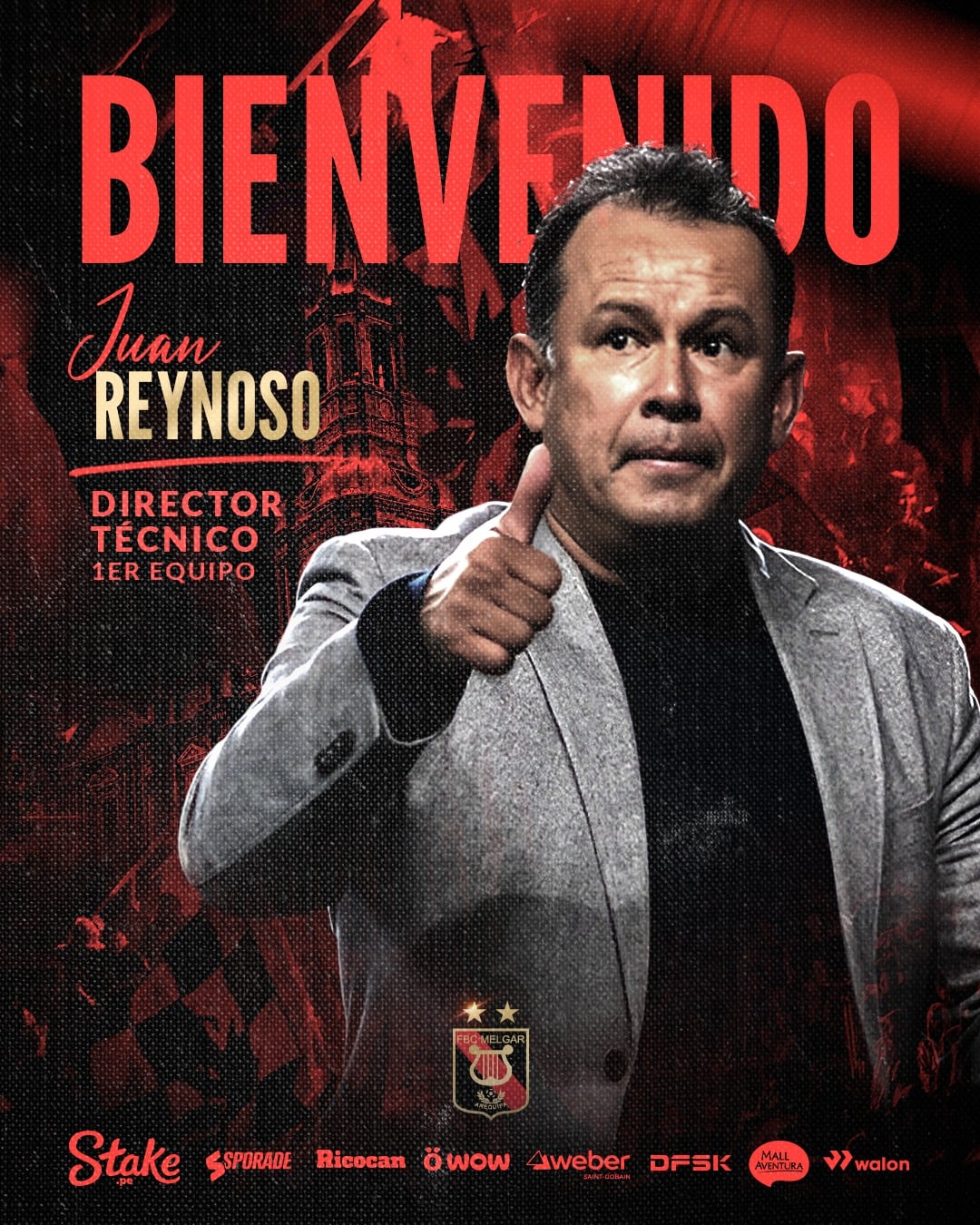 El anuncio de bienvenida de Juan Reynoso a Melgar y su regreso luego de ocho años. (Foto: FBC Melgar)