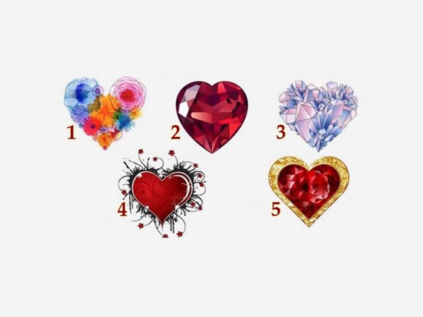 TEST VISUAL | Observa con atención las imágenes de los corazones y selecciona el que más te identifique.