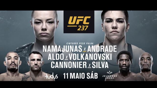 UFC 237: día, horarios, canales del megaevento en Brasil con Rose Namajunas, José Aldo y Anderson Silva