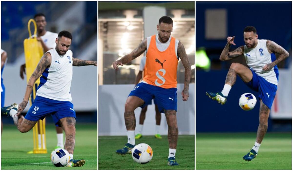 Neymar realizando trabajos con el balón en las instalaciones de Al-Hilal FC. (Foto: Instagram).