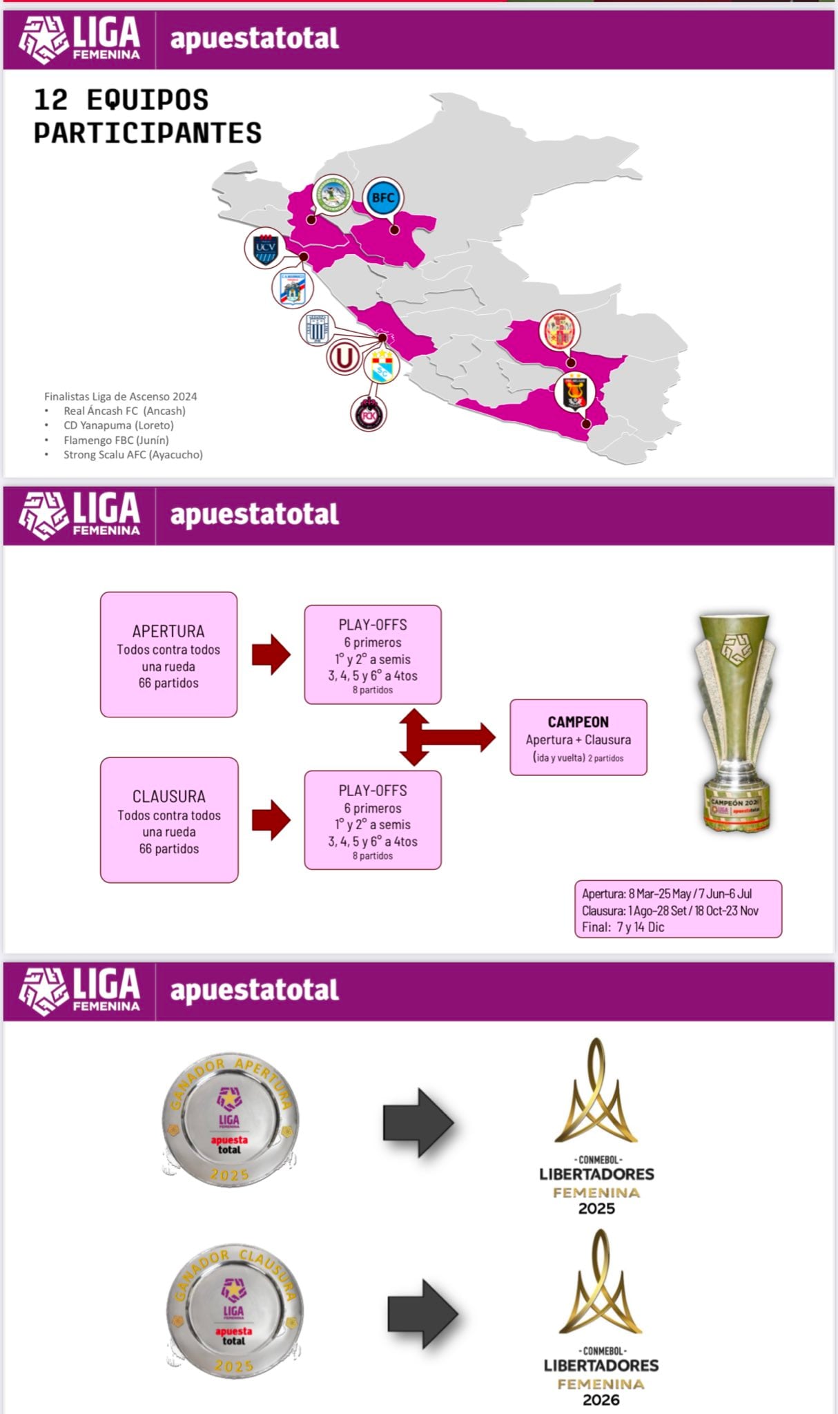 Así se jugará la Liga Femenina 2025. (Foto: Difusión)