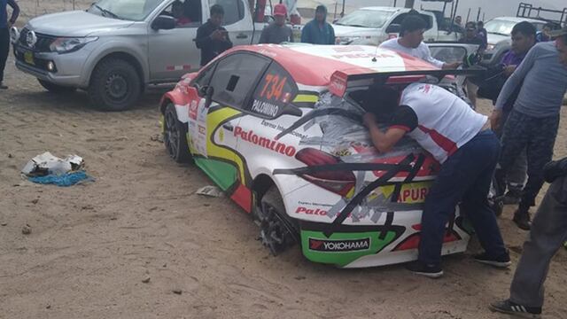 A nada del triunfo: Richard Palomino vuelca su auto y abandona Caminos del Inca [VIDEO]