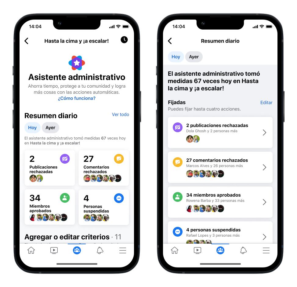 Cambios en Grupos de Facebook