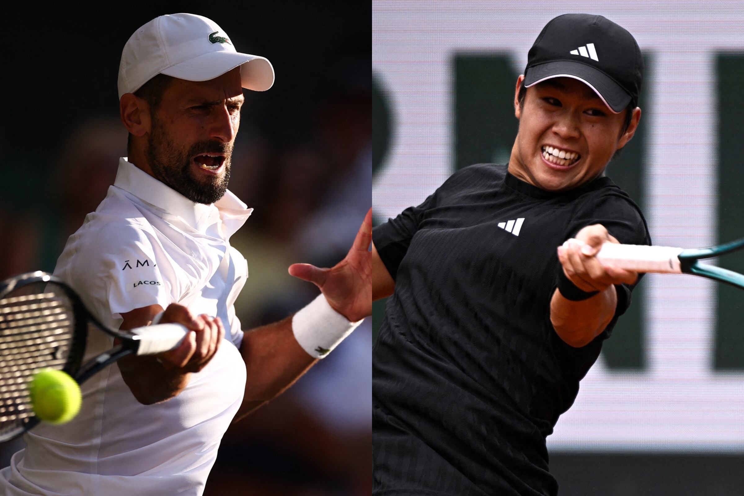 Novak Djokovic will debut at the 2025 US Open against American Learner Tien in the first round at Flushing Meadows, New York. (Photos: AFP)