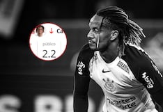 ¡Abajo de los 5 puntos! André Carrillo recibió dura calificación en derrota de Corinthians vs Sao Paolo